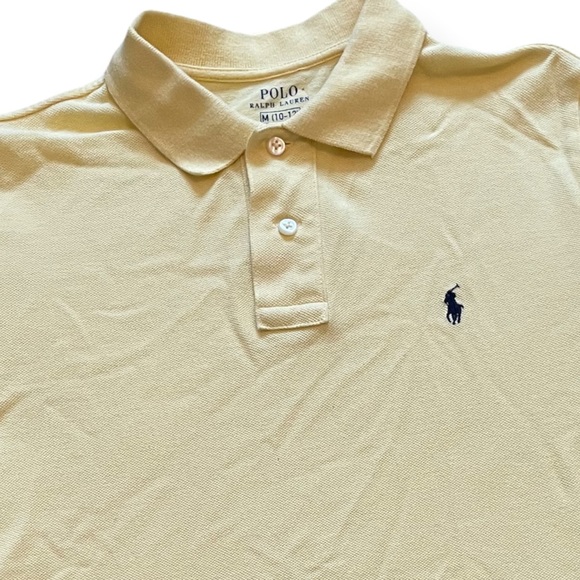 Polo Ralph Lauren Boy Light Yellow Short Sleeve Polo Shirt Medium (10-12) - Picture 3 of 6